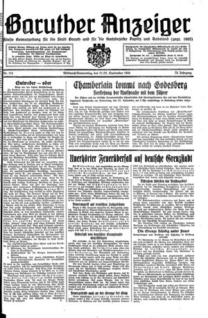 Baruther Anzeiger vom 21.09.1938