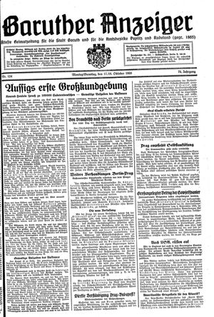 Baruther Anzeiger vom 17.10.1938