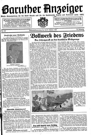 Baruther Anzeiger vom 26.10.1938