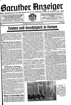 Baruther Anzeiger vom 13.01.1939