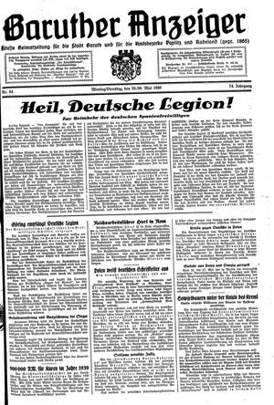 Baruther Anzeiger vom 29.05.1939