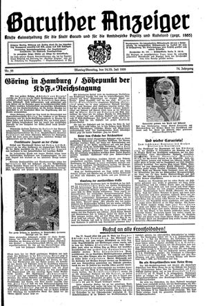 Baruther Anzeiger vom 24.07.1939