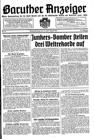 Baruther Anzeiger vom 31.07.1939