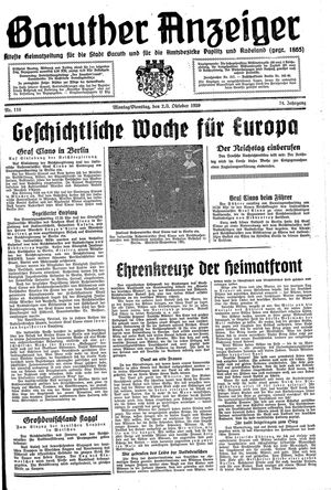 Baruther Anzeiger vom 02.10.1939