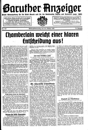 Baruther Anzeiger vom 04.10.1939