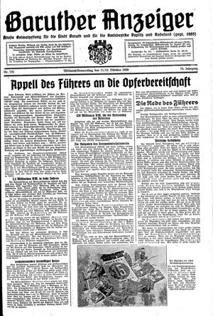 Baruther Anzeiger vom 11.10.1939