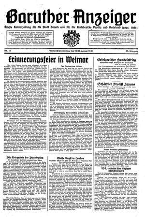 Baruther Anzeiger vom 24.01.1940