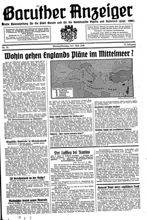 Baruther Anzeiger vom 06.05.1940