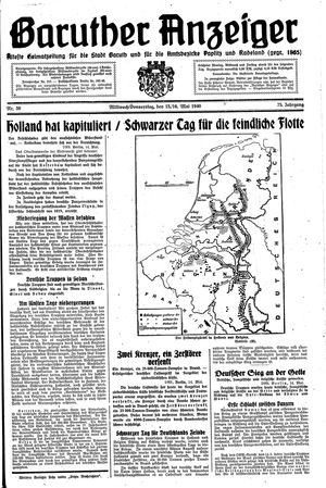 Baruther Anzeiger vom 15.05.1940