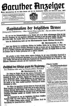 Baruther Anzeiger vom 29.05.1940