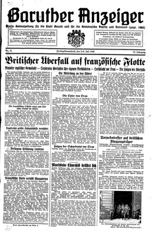Baruther Anzeiger vom 05.07.1940