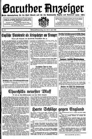 Baruther Anzeiger vom 10.07.1940