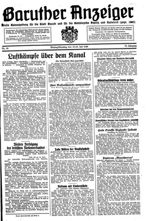 Baruther Anzeiger vom 15.07.1940