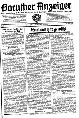 Baruther Anzeiger vom 24.07.1940