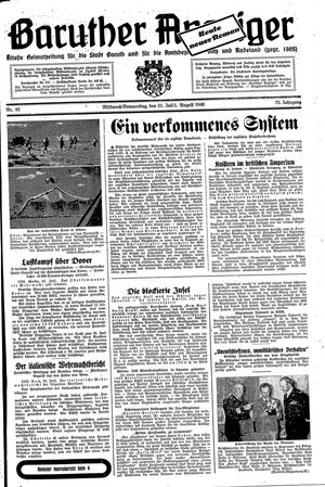 Baruther Anzeiger vom 31.07.1940