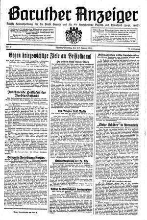 Baruther Anzeiger vom 06.01.1941