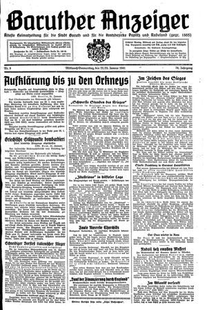 Baruther Anzeiger vom 22.01.1941