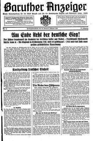 Baruther Anzeiger vom 31.01.1941