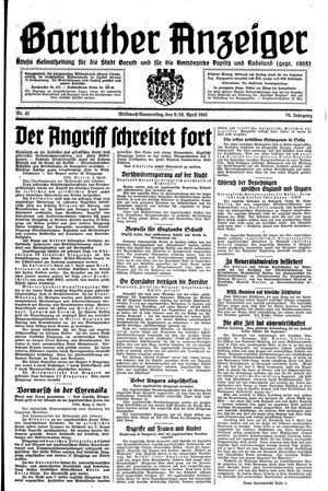 Baruther Anzeiger vom 09.04.1941