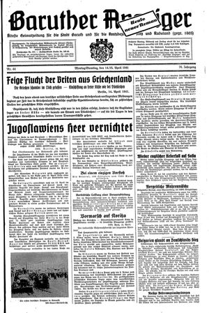 Baruther Anzeiger vom 14.04.1941