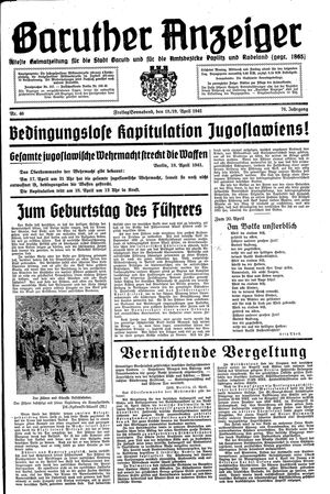 Baruther Anzeiger vom 18.04.1941