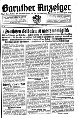 Baruther Anzeiger vom 05.05.1941