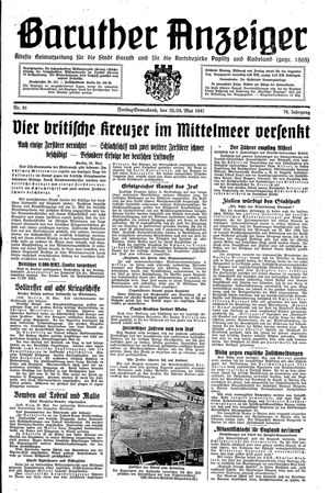Baruther Anzeiger vom 23.05.1941