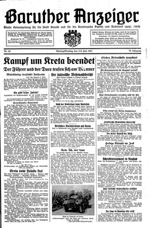 Baruther Anzeiger vom 02.06.1941