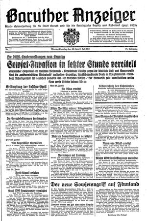 Baruther Anzeiger vom 30.06.1941