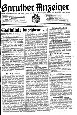 Baruther Anzeiger vom 14.07.1941
