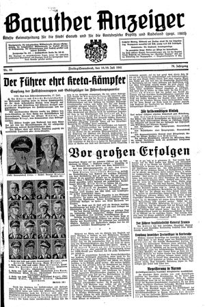 Baruther Anzeiger vom 18.07.1941