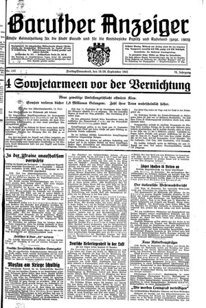Baruther Anzeiger vom 19.09.1941