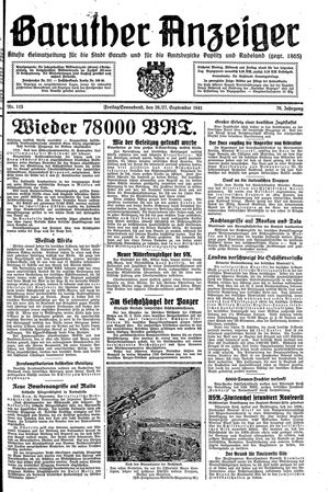 Baruther Anzeiger vom 26.09.1941