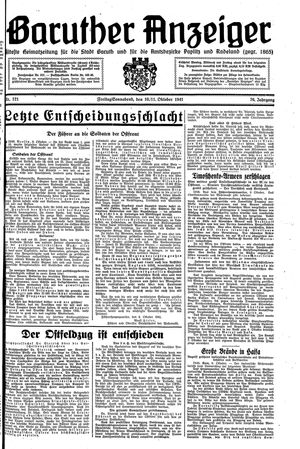 Baruther Anzeiger vom 10.10.1941