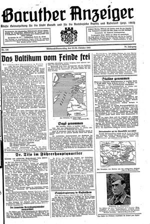 Baruther Anzeiger vom 22.10.1941