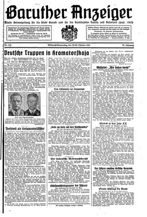 Baruther Anzeiger vom 29.10.1941