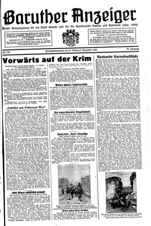 Baruther Anzeiger vom 31.10.1941
