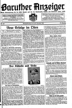 Baruther Anzeiger vom 24.11.1941
