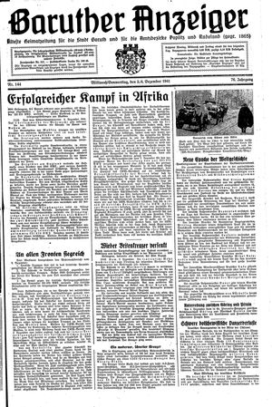Baruther Anzeiger vom 03.12.1941