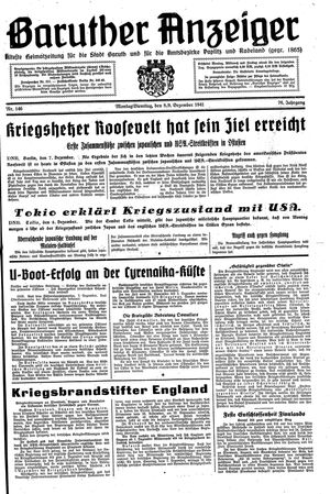 Baruther Anzeiger vom 08.12.1941