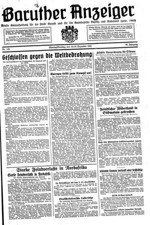 Baruther Anzeiger vom 15.12.1941