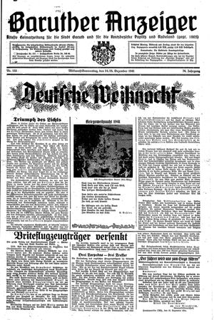 Baruther Anzeiger vom 24.12.1941