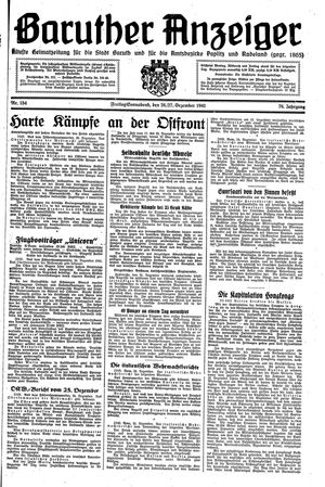 Baruther Anzeiger vom 26.12.1941