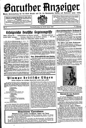 Baruther Anzeiger vom 19.01.1942