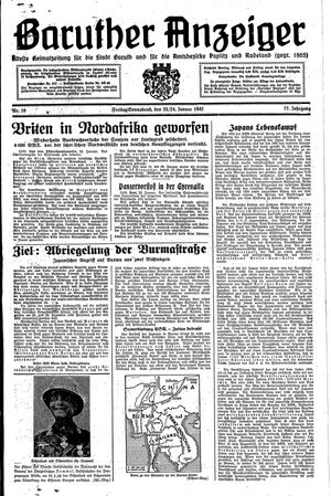 Baruther Anzeiger vom 23.01.1942