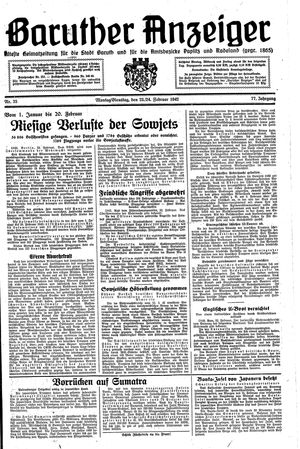 Baruther Anzeiger vom 23.02.1942