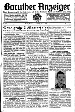 Baruther Anzeiger vom 14.09.1942