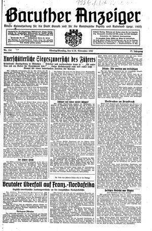 Baruther Anzeiger vom 09.11.1942