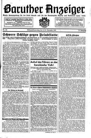 Baruther Anzeiger vom 11.11.1942