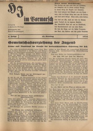 HJ im Vormarsch / hrsg. vom Bann 24 der Hitler-Jugend vom 18.08.1934
